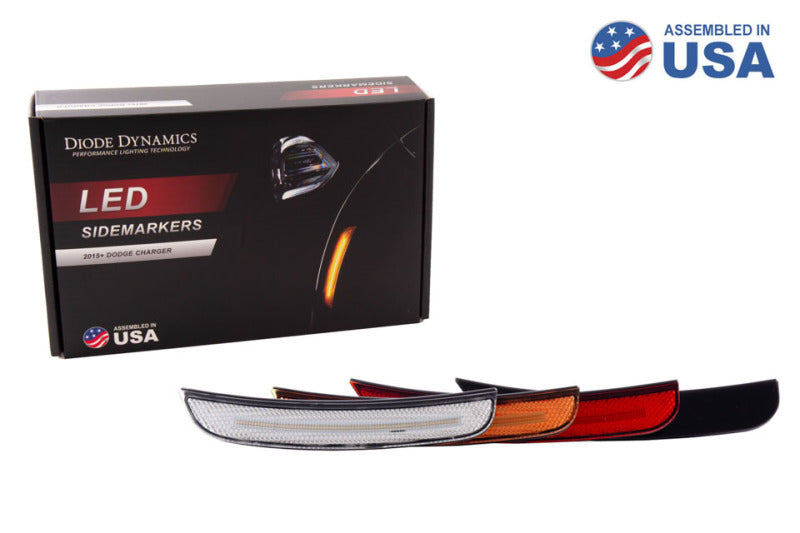 Diode Dynamics 15-21 Dodge Charger LED Sidemarkers - Amber Red (set)-thumbmail-8