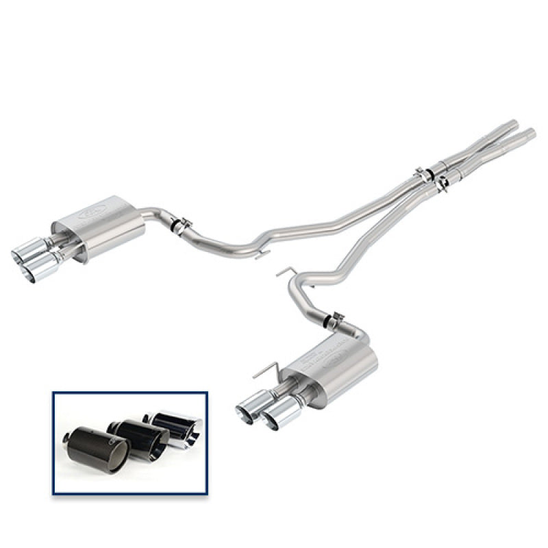 Ford Racing 2018 Mustang Gt 5.0L Cat-Back Touring Exhaust System w/Chrome Tips-thumbmail-2