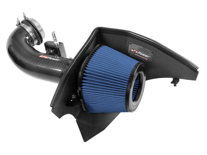 aFe 19-20 GM Trucks 5.3L/6.2L Track Series Carbon Fiber Cold Air Intake System With Pro 5R Filters-thumbmail-1