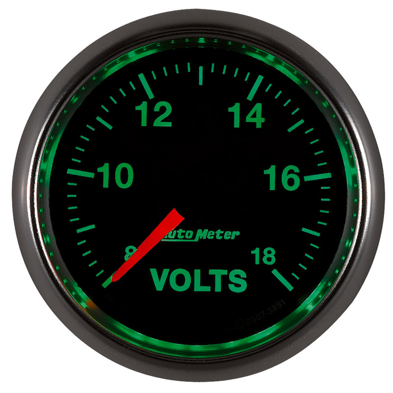 Autometer GS Series 2-1/16in Voltmeter 18V Electrical Gauge Full Sweep-thumbmail-6