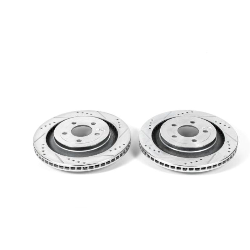 Power Stop 15-19 Ford Mustang Rear Evolution Drilled & Slotted Rotors - Pair-thumbmail-2