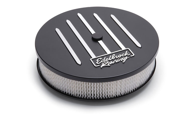 Edelbrock Air Cleaner Racing Series Round Aluminum Top Cloth Element 14In Dia X 3 125In Dropped Base-thumbmail-2