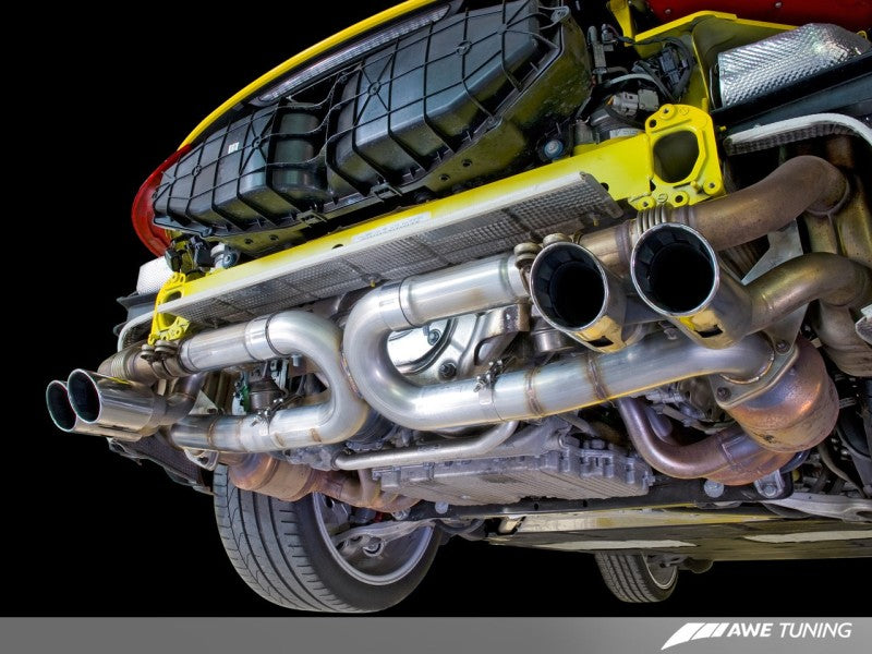AWE Tuning Porsche 991 SwitchPath Exhaust for PSE Cars Chrome Silver Tips-thumbmail-6