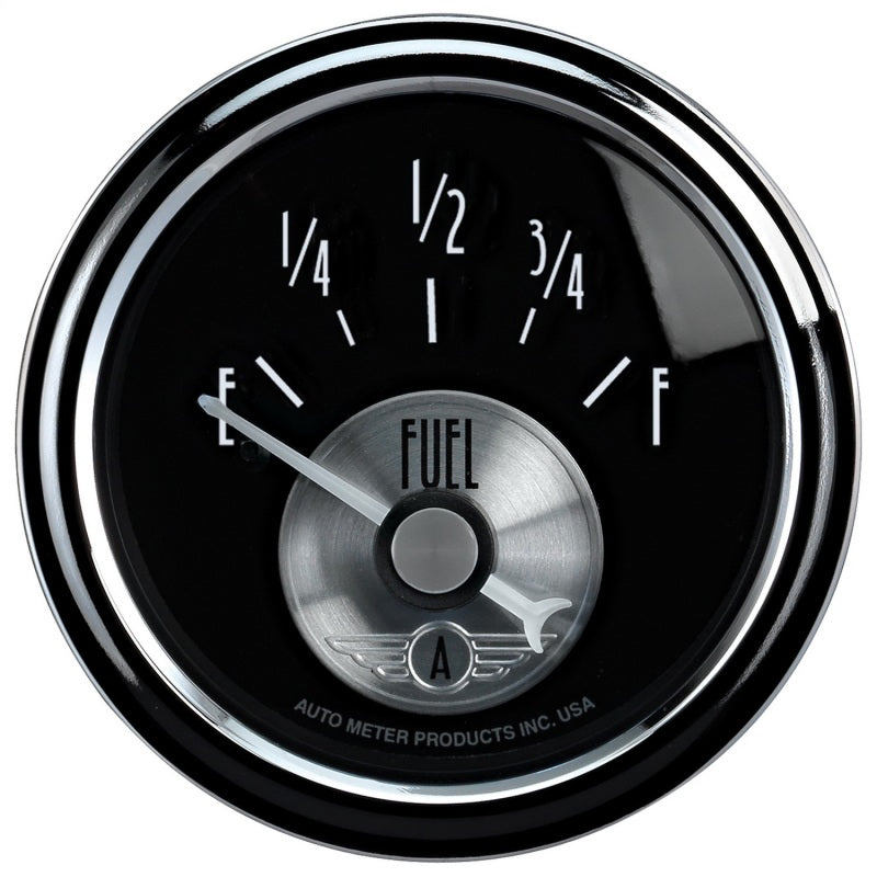 AutoMeter Gauge Fuel Level 2-1/16in. 240 Ohm(e) to 33 Ohm(f) Elec Prestige Blk. Diamond-thumbmail-1