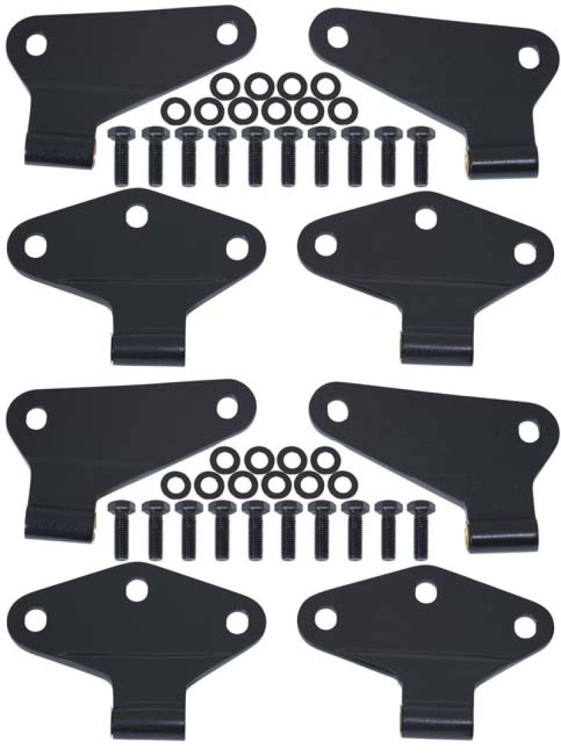 Kentrol 07-18 Jeep Wrangler JK Body Door Hinge Set 8 Pieces 4 Door - Textured Black-thumbmail-1