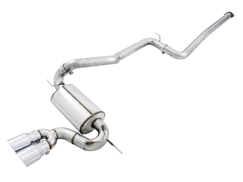AWE Tuning Ford Focus ST Touring Edition Cat-back Exhaust - Non-Resonated - Chrome Silver Tips-thumbmail-3