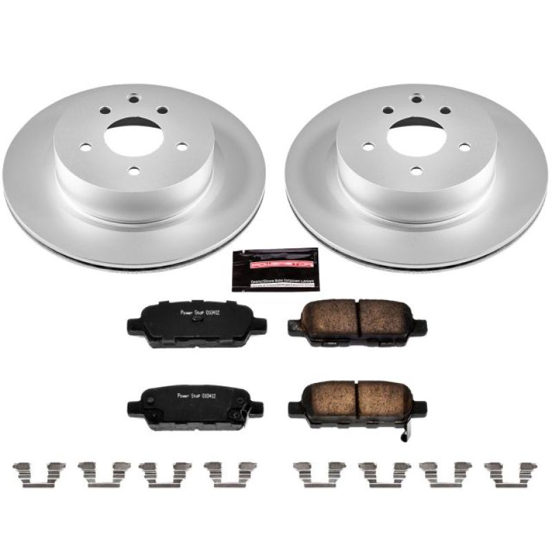 Power Stop 08-12 Infiniti EX35 Rear Z17 Evolution Geomet Coated Brake Kit-thumbmail-1