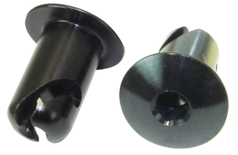 Moroso Quick Fastener - Oval Head - 7/16in x .500in - Aluminum - Black - 10 Pack-thumbmail-1