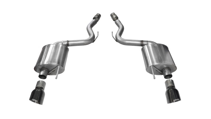 Corsa 2015 Ford Mustang GT 5.0 3in Axle Back Exhaust Black Dual Tips (Touring)-thumbmail-1