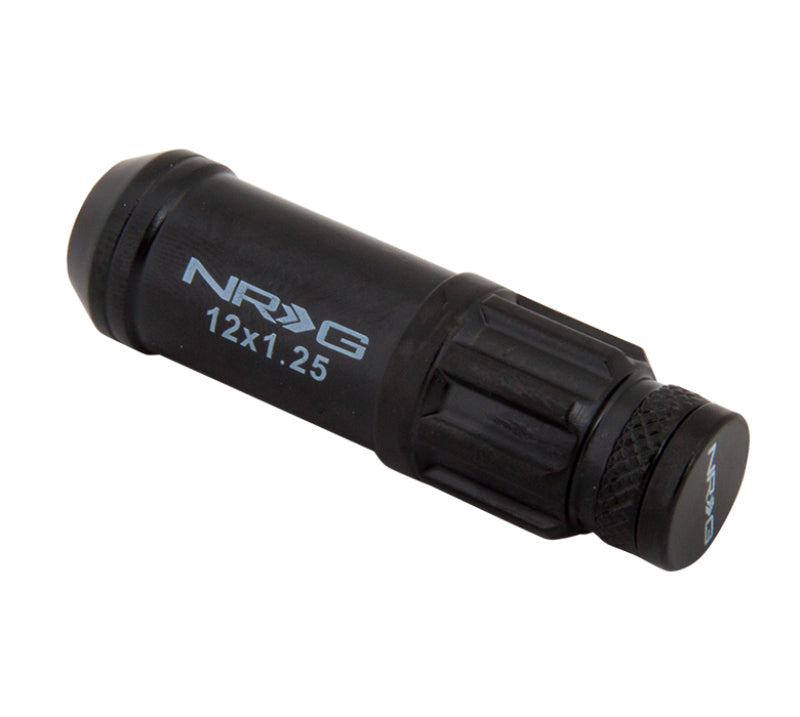 NRG 700 Series M12 X 1.25 Steel Lug Nut w/Dust Cap Cover Set 21 Pc w/Locks & Lock Socket - Black-thumbmail-8