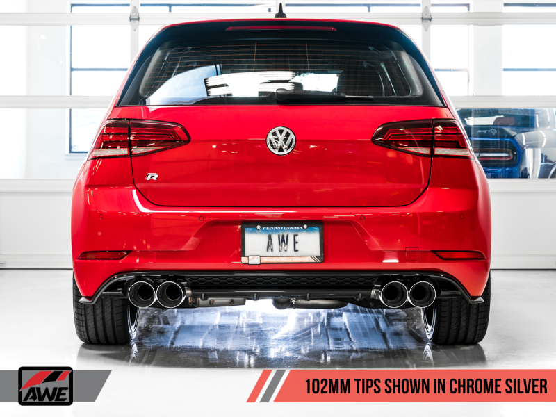 AWE Tuning Mk7 Golf R Track Edition Exhaust w/Chrome Silver Tips 102mm-thumbmail-8