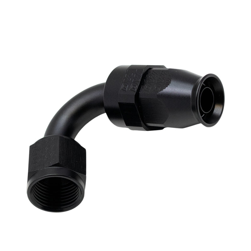 DeatschWerks 8 AN Female Flare Swivel 120-Degree Hose End PTFE - Anodized Matte Black-thumbmail-2