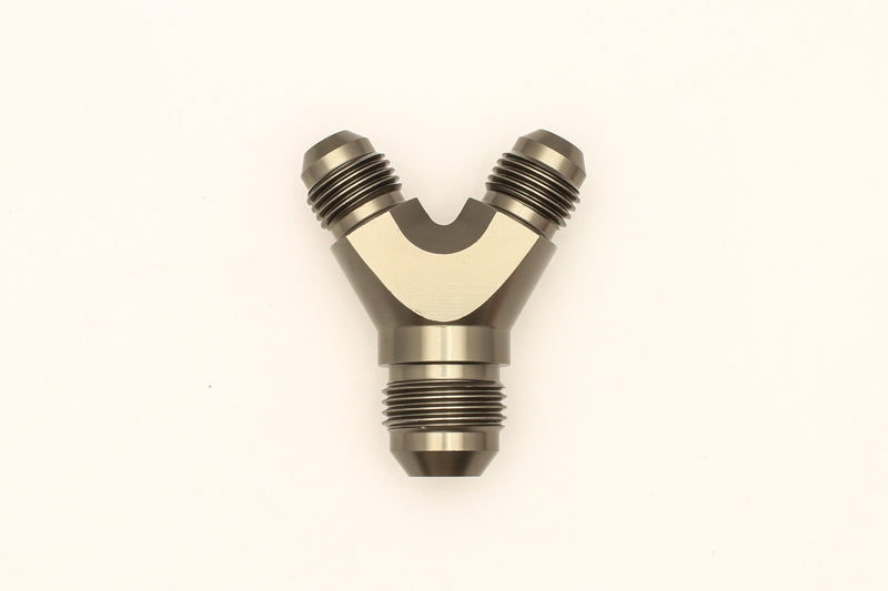 DeatschWerks 6AN Male Flare + 6AN Male Flare to 8AN Male Flare Y Block Fitting-thumbmail-2