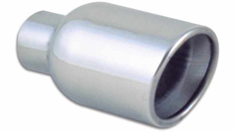 Vibrant 4in Round SS Exhaust Tip (Double Wall Resonated Angle Cut Rolled Edge)-thumbmail-2