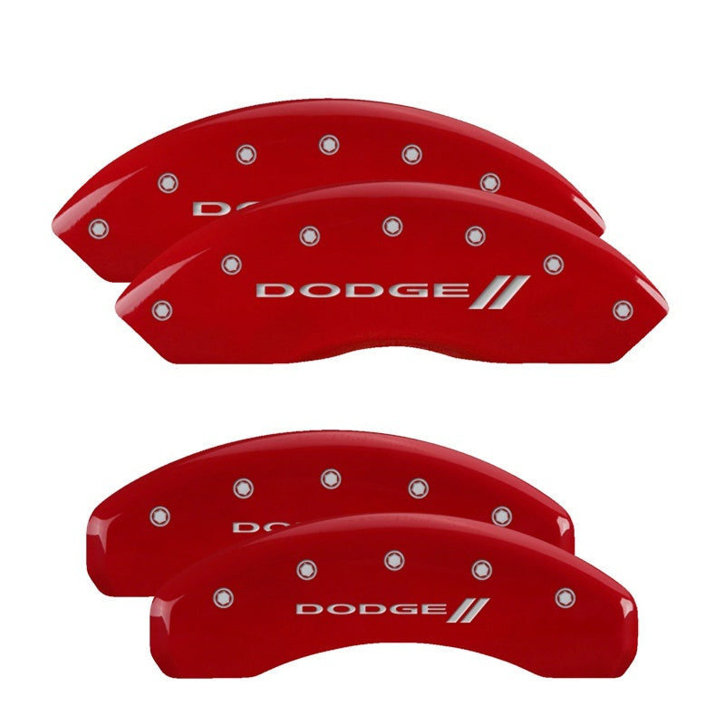 MGP 4 Caliper Covers Engraved Front Block/Challenger Engraved Rear Vintage Style/RT Red fnsh slvr ch-thumbmail-3