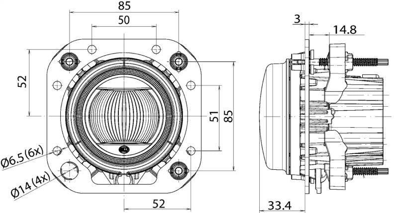 Hella 90mm L4060 LED High Beam / Driving Lamp Module-thumbmail-4