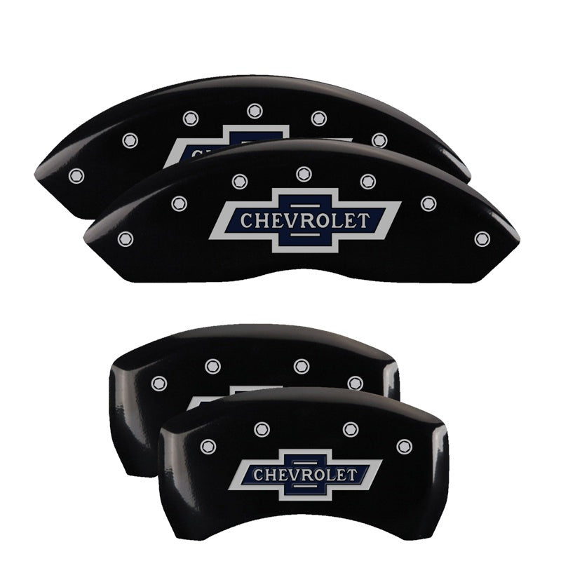 MGP 4 Caliper Covers Engraved F & R 100 Anniversary Black Finish Silver Char 2019 Chevrolet Colorado-thumbmail-2
