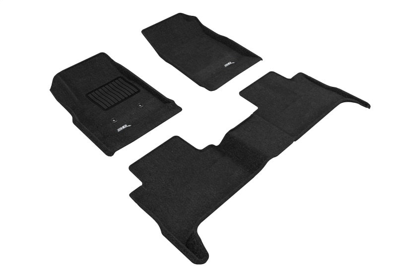 3D Maxpider 15-22Chevrolet Colorado Crew Cab Elegant 1st 2nd Row - Floor Mat Set (Black)-thumbmail-1