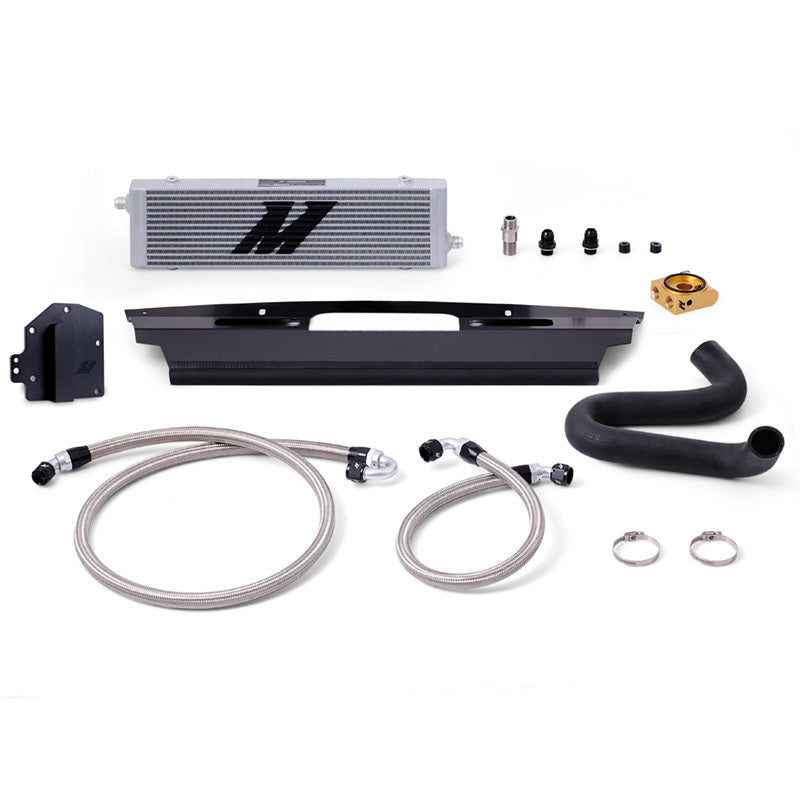 Mishimoto 15-17 Ford Mustang GT Right-Hand Drive Thermostatic Oil Cooler Kit - Silver-thumbmail-1