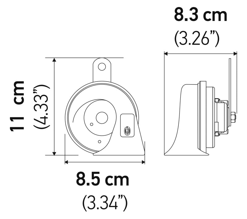 Hella Twin Trumpet Horn Kit 12V 400/500Hz (007424804 = 007424801)-thumbmail-7
