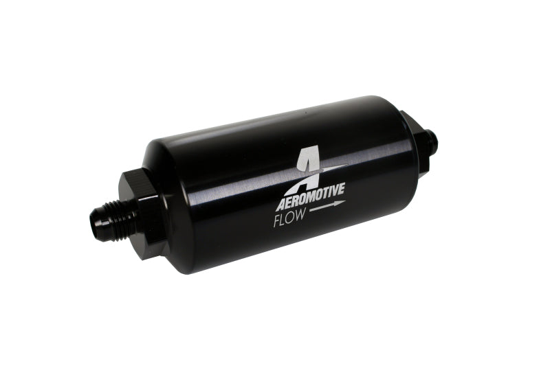 Aeromotive In-Line Filter - (AN-6 Male) 10 Micron Microglass Element Bright Dip Black Finish-thumbmail-4