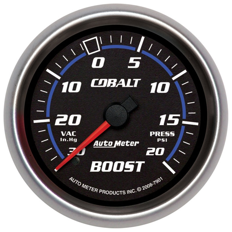 AutoMeter Gauge Vac/Boost 2-5/8in. 30Inhg-20PSI Mechanical Cobalt-thumbmail-1