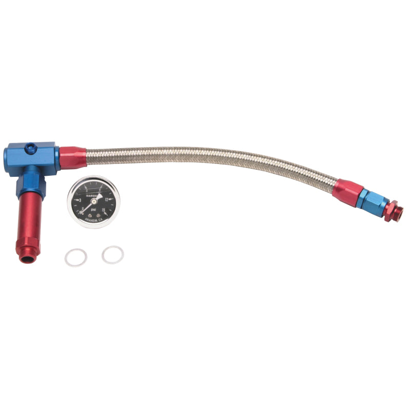 Russell Performance -6 AN to 3/8in Female NPT ProFlex Demon Carb Dual Inlet Carb Kit (Red/Blue)-thumbmail-3