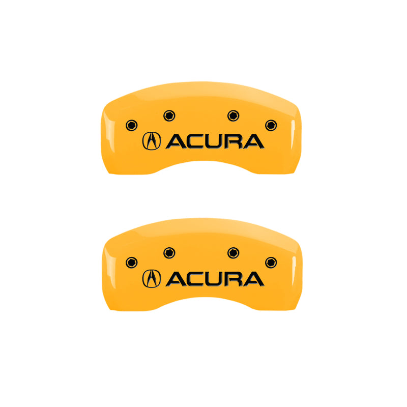 MGP 4 Caliper Covers Engraved Front & Rear Acura Yellow Finish Black Char 2005 Acura NSX-thumbmail-4