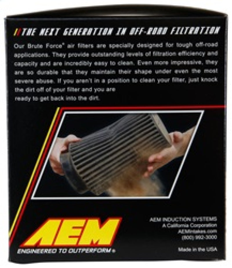 AEM Dryflow Conical Air Filter 6in Base OD x 3.5in Flange ID x 5.25in Height-thumbmail-10