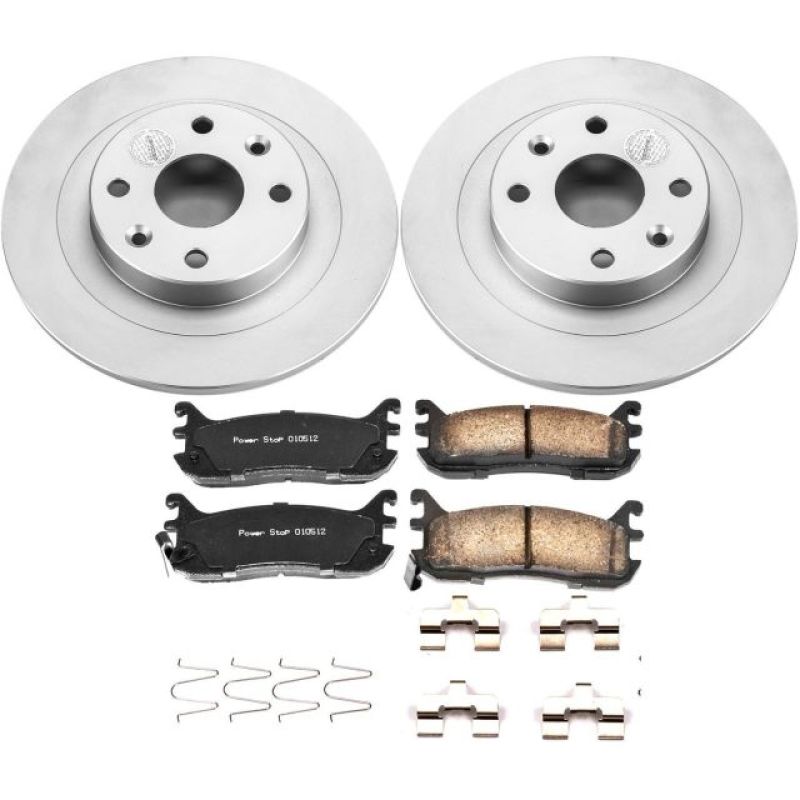 Power Stop 97-03 Ford Escort Rear Z17 Evolution Geomet Coated Brake Kit-thumbmail-1