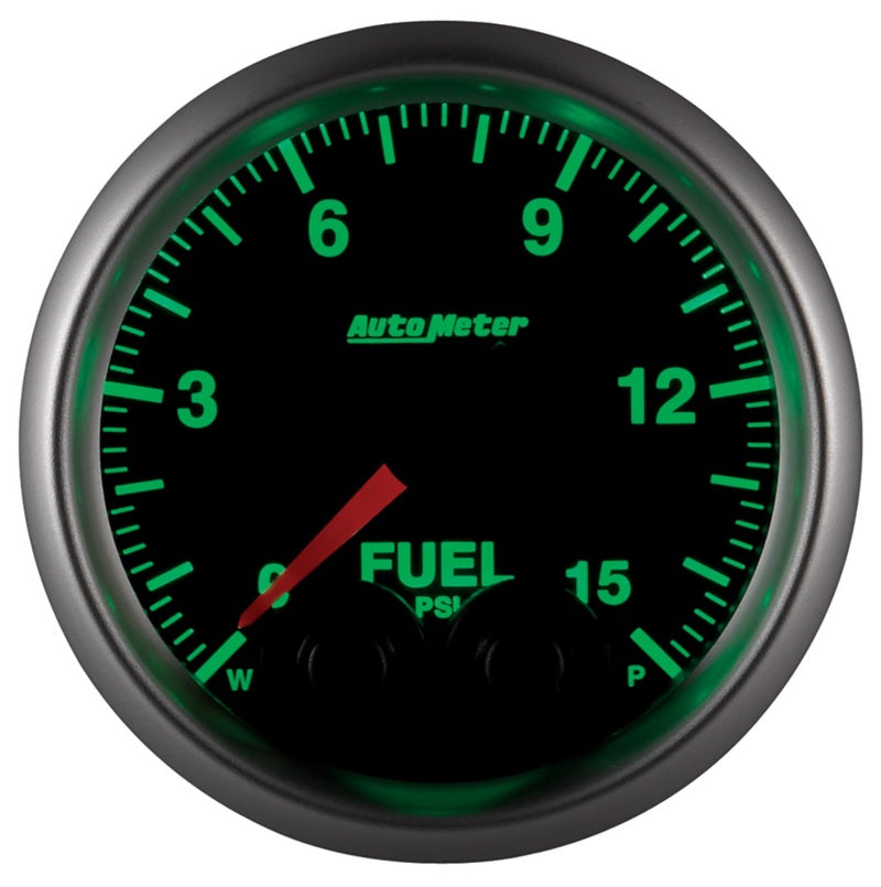 AutoMeter Gauge Fuel Press 2-1/16in. 15PSI Stepper Motor W/Peak & Warn Elite-thumbmail-7