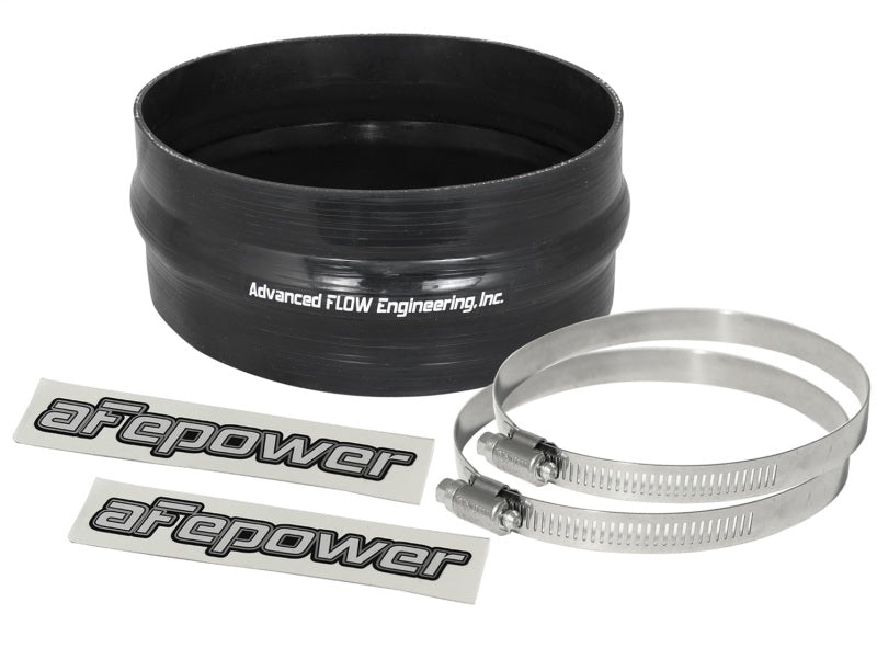 aFe Magnum FORCE CAI Univ. Silicone Coupling Kit (6-1/4in. ID / 2-3/4in. L) Straight w/Hump - Black-thumbmail-1