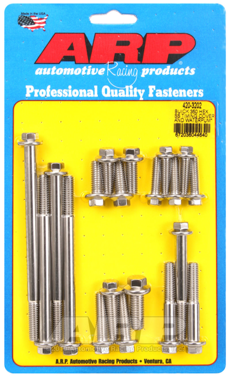 ARP Buick 350 SS Hex Timing Cover and Water Pump Bolt Kit-thumbmail-1