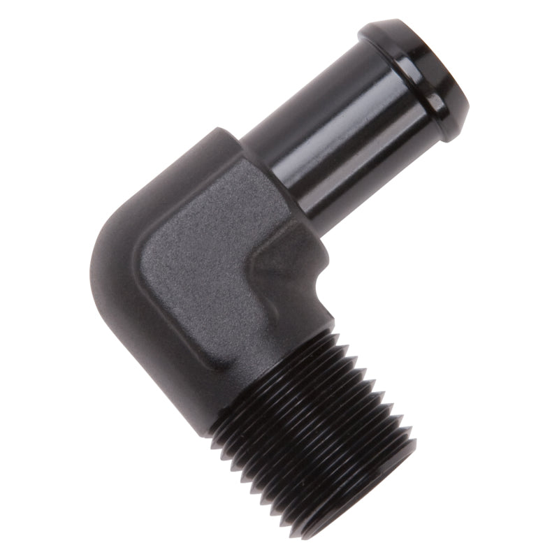 Edelbrock Hose End 90-Deg 1/2In NPT to 5/8In Barb Black Anodize-thumbmail-10