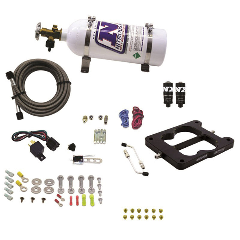 Nitrous Express Q-Jet/Holley Spread Bore Hitman Nitrous Kit (100-150-200HP) w/Composite Bottle-thumbmail-2
