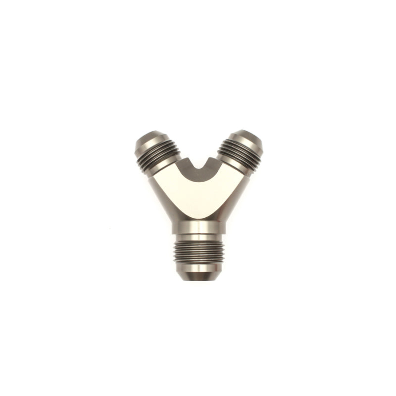 DeatschWerks 8AN Male Flare + 8AN Male Flare to 10AN Male Flare Y Block Fitting-thumbmail-3