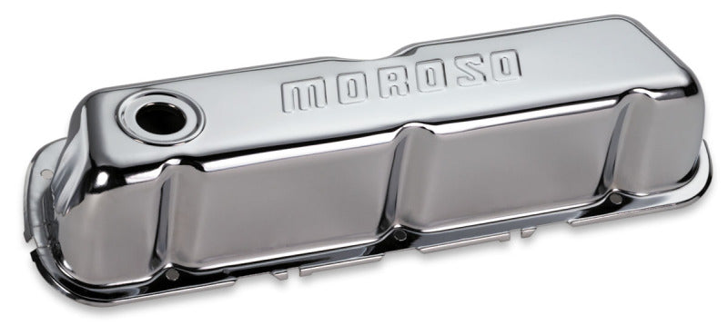 Moroso Ford 302/351W Valve Cover - w/Baffles - Stamped Steel Chrome Plated - Pair-thumbmail-1