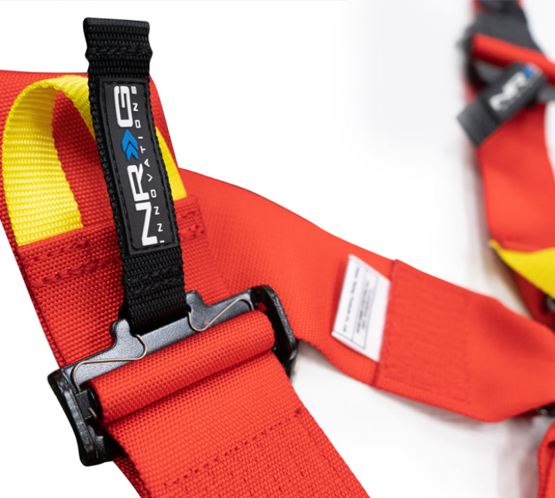 NRG FIA 6pt 2in. Shoulder Belt for HANS Device/ Rotary Cam Lock Buckle/ 3in. Waist Belt - Red-thumbmail-4