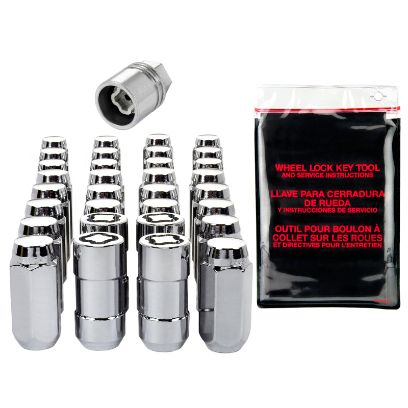 McGard 8 Lug Hex Install Kit w/Locks (Cone Seat Nut) 9/16-18 / 13/16 Hex / 1.75in. Length - Chrome-thumbmail-4