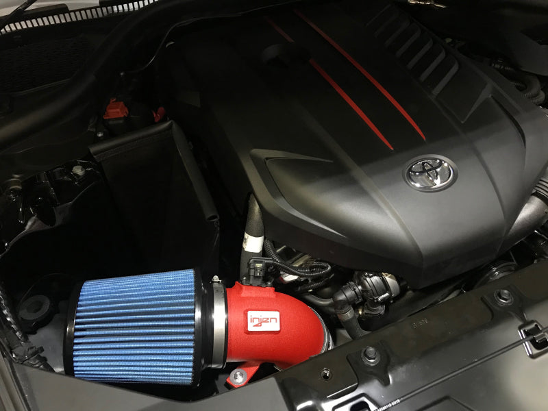 Injen 2020 Toyota Supra L6-3.0L Turbo (A90) SP Cold Air Intake System - Wrinkle Red-thumbmail-2