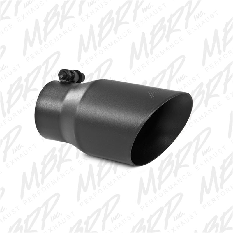 MBRP Tip 3in Round x 4in Inlet OD Dual Walled Angled Black Tip - Fits all 3in Exhausts-thumbmail-3