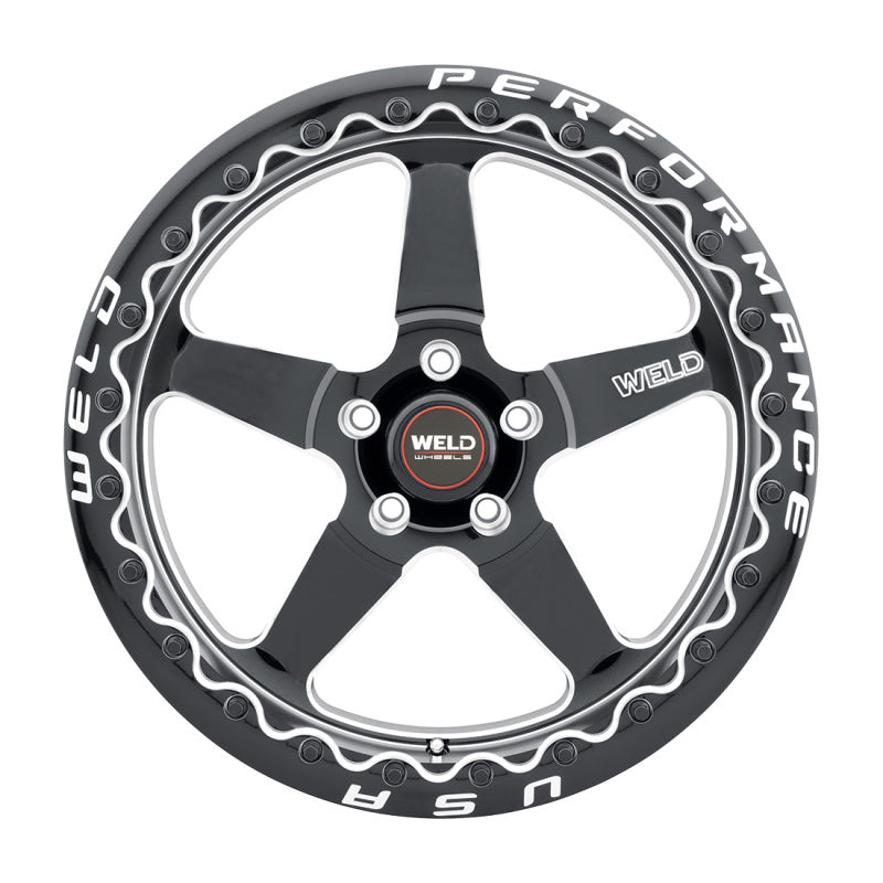 Weld S904 18X12 Ventura Drag Beadlock 5X120.65 ET55 BS8.7 Gloss Black MIL Dia 78.1-thumbmail-3