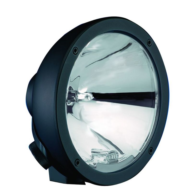 Hella Rallye 4000 Compact Black Driving Lamp w/ Bulb and Stone Shield-thumbmail-3