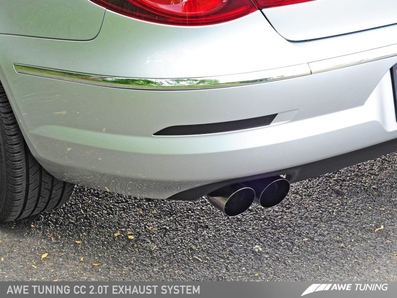 AWE Tuning VW CC 2.0T Touring Edition Performance Exhaust - Diamond Black Tips-thumbmail-4