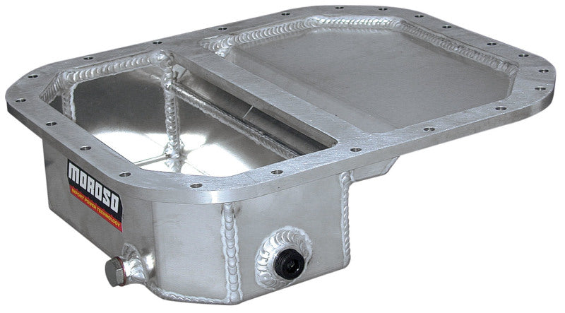 Moroso Mazda 13B Rotary (w/Front Sump) Drag Race Baffled Wet Sump 6.25qt 4in Aluminum Oil Pan-thumbmail-1