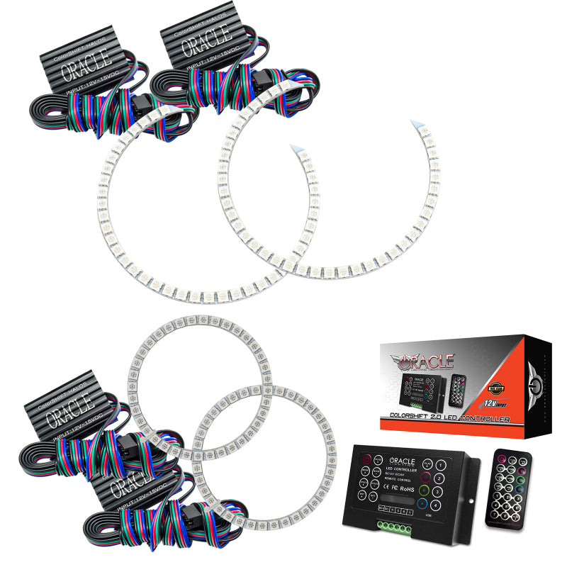 Oracle Mercedes Benz C-Class 08-11 Halo Kit - ColorSHIFT w/ 2.0 Controller-thumbmail-5