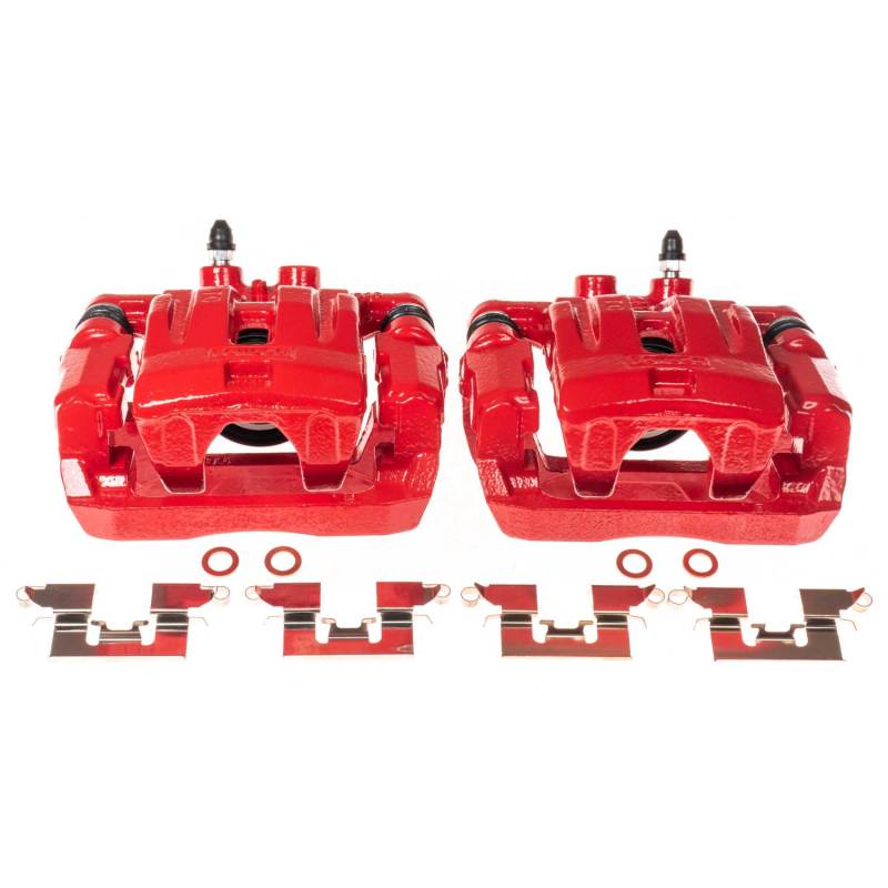 Power Stop 07-10 Ford Edge Rear Red Calipers w/Brackets - Pair-thumbmail-1