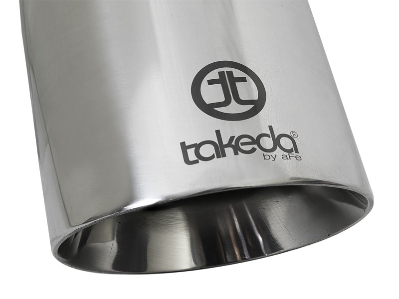 aFe Takeda 304 Stainless Steel Clamp-On Exhaust Tip 2.5in. Inlet / 4.5in. Outlet / 9in. L - Polished-thumbmail-7