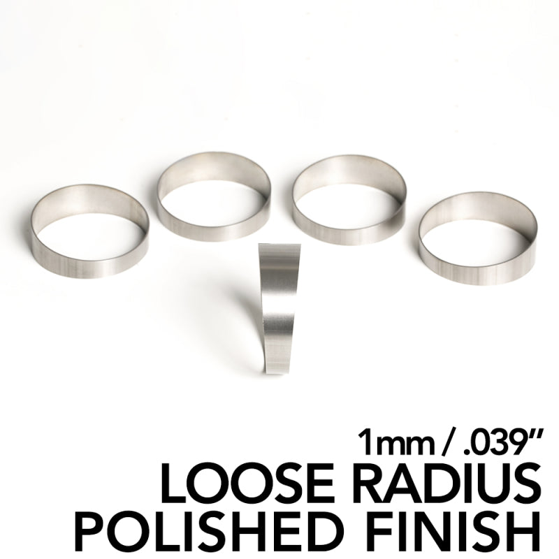 Ticon Industries 3.5in 45 Degree 1.65D CLR 1mm/.039in Wall Polished Titanium Pie Cuts - 5pk-thumbmail-1