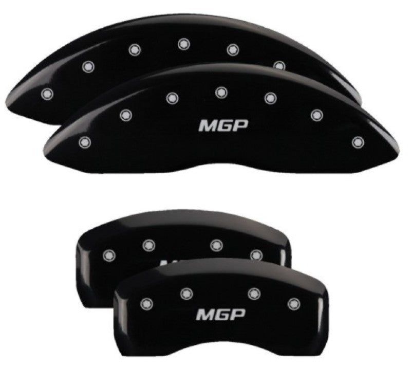 MGP 4 Caliper Covers Engraved Front & Rear MGP Black Finish Silver Characters 2019 Ford Edge-thumbmail-2